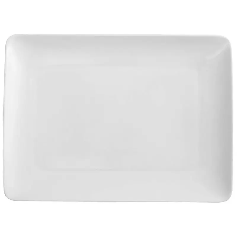 Degrenne Modulo White Rectangular Presentation Coupe Plate - 34 x 26 cm - 13''3/8 x 10''1/4 - Set of 3