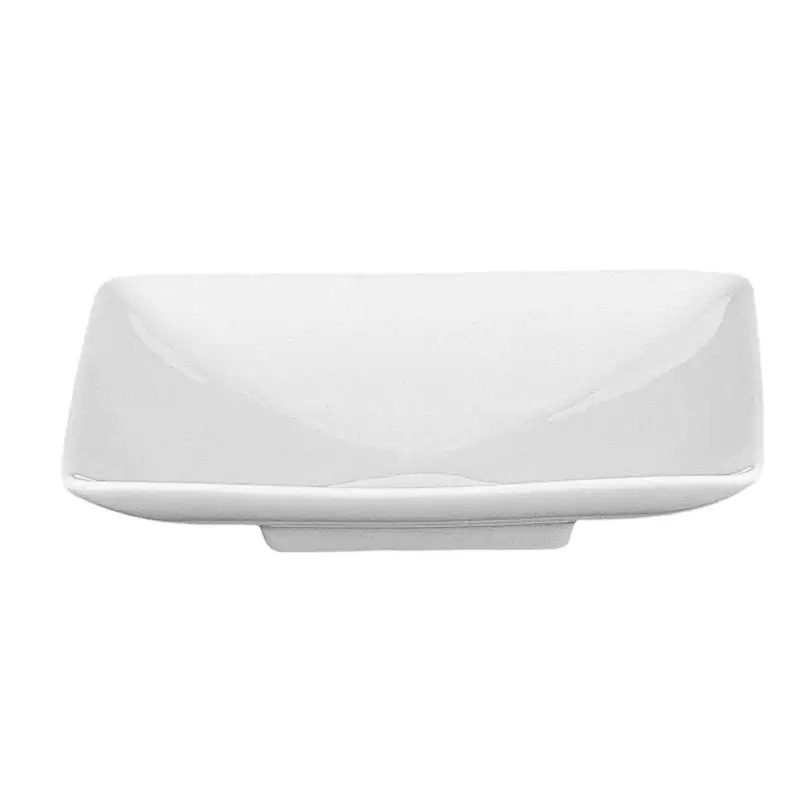 Degrenne Modulo White Square Bowl. Footed Coupe - 12 x 12 cm - 4''3/4 x 4''3/4 - Set of 6