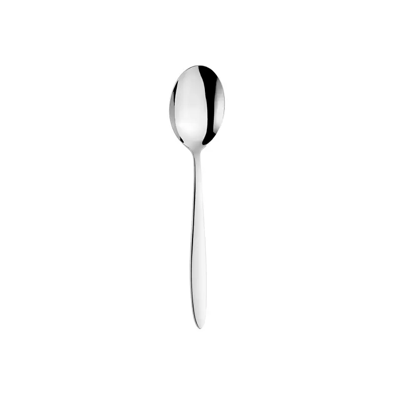 Turgla Flatware Sonate 7.75" Silver Stainless Steel Serving Spoon 18/10