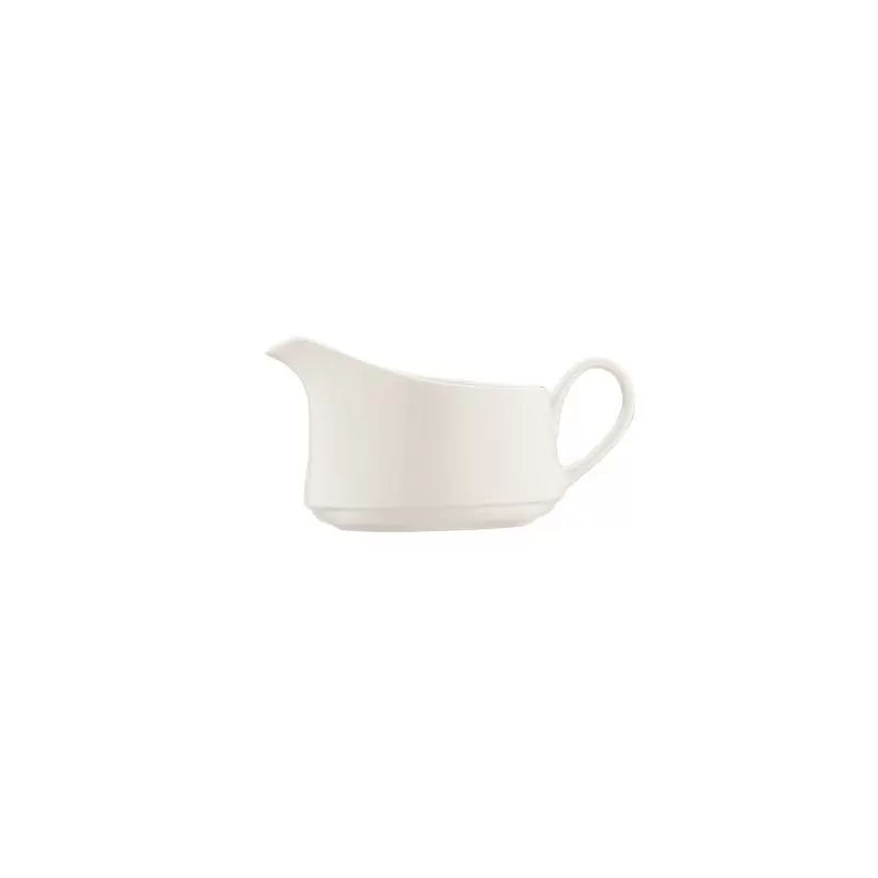 Turgla Bone China Banquet dia.1.75" h:2" 3 oz. Round Warm White Porcelain Creamer