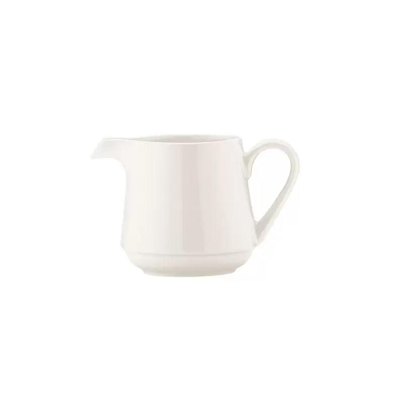 Turgla Bone China Banquet dia.2.25" h:2" 2 oz. Round Warm White Porcelain Creamer