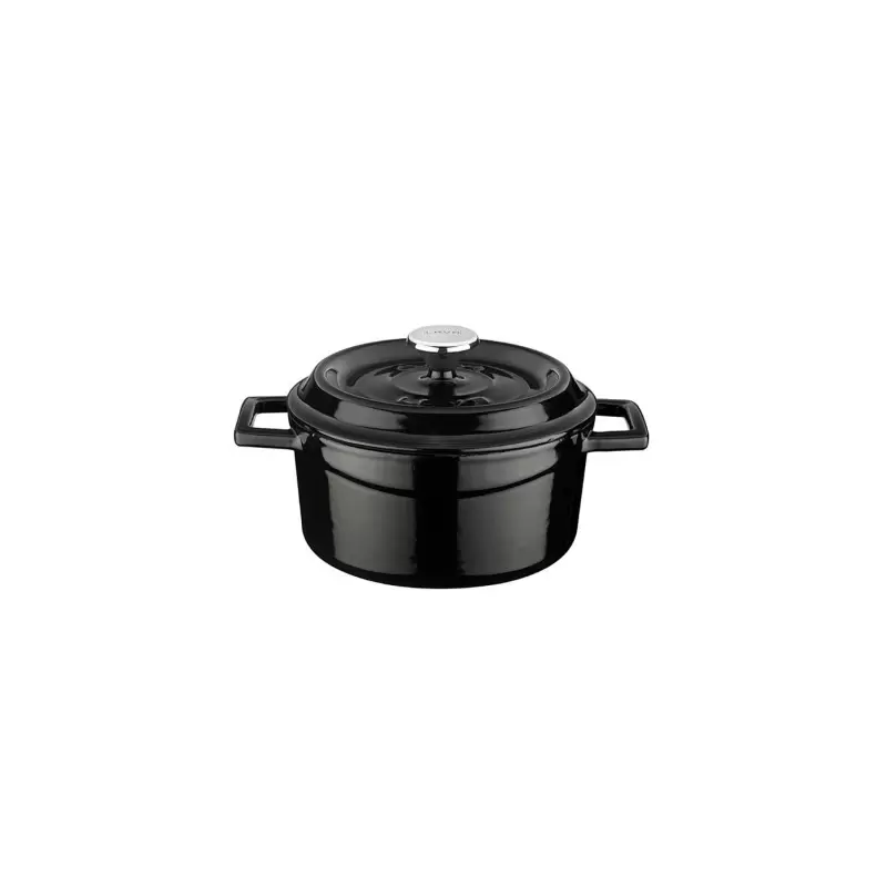 Turgla Cast Iron dia.4" h:2" 13 oz. Round Black Cast Iron Dutch Oven