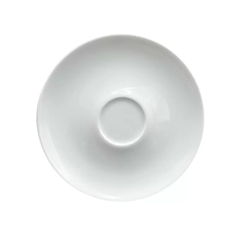 Turgla Porcelain Delta-Coupe dia.4.5" Round White Porcelain Saucer