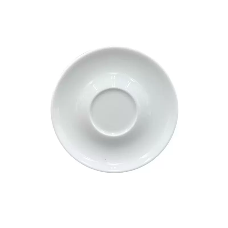 Turgla Porcelain Delta-Coupe dia.6" Round White Porcelain Saucer