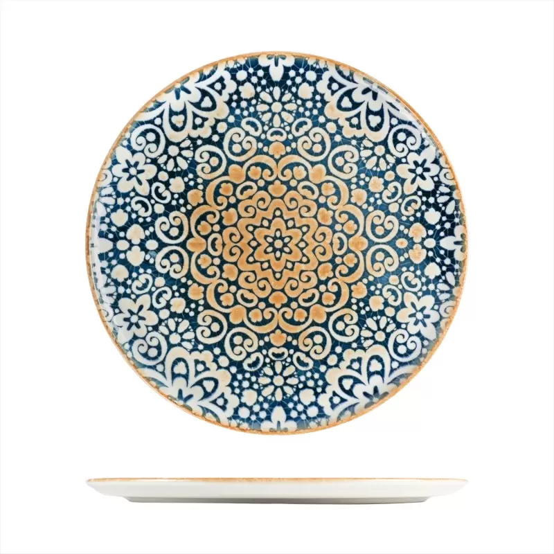 Turgla Bone China Alhambra dia.12.75" Round Decorated Porcelain Plate