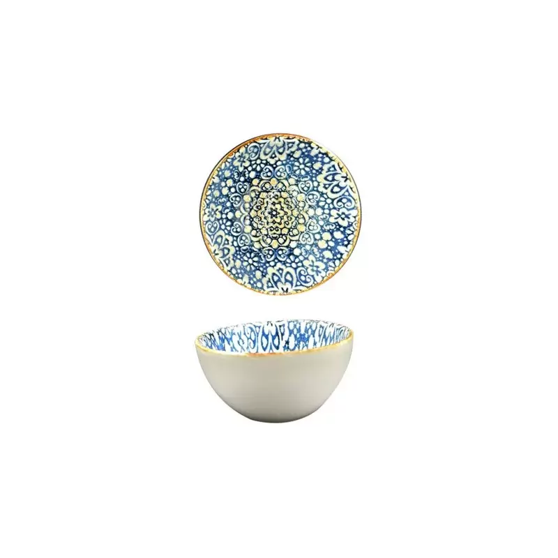 Turgla Bone China Alhambra dia.3.25" h:1.75" 2 oz. Round Decorated Porcelain Ramekin