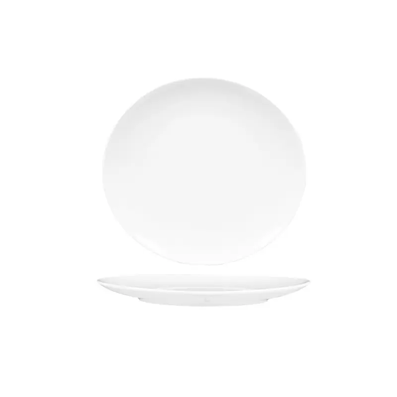 Turgla Porcelain Elips 6.25" x 5.5" Oval White Porcelain Plate