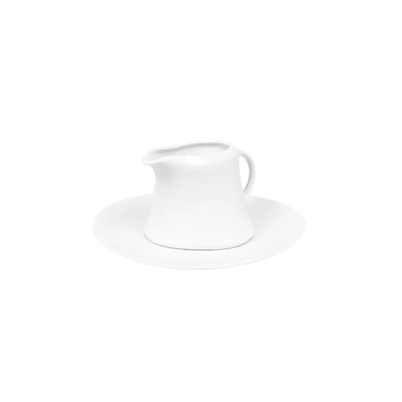 Turgla Porcelain Elips 8.25" x 7.5" Oval White Porcelain Saucer