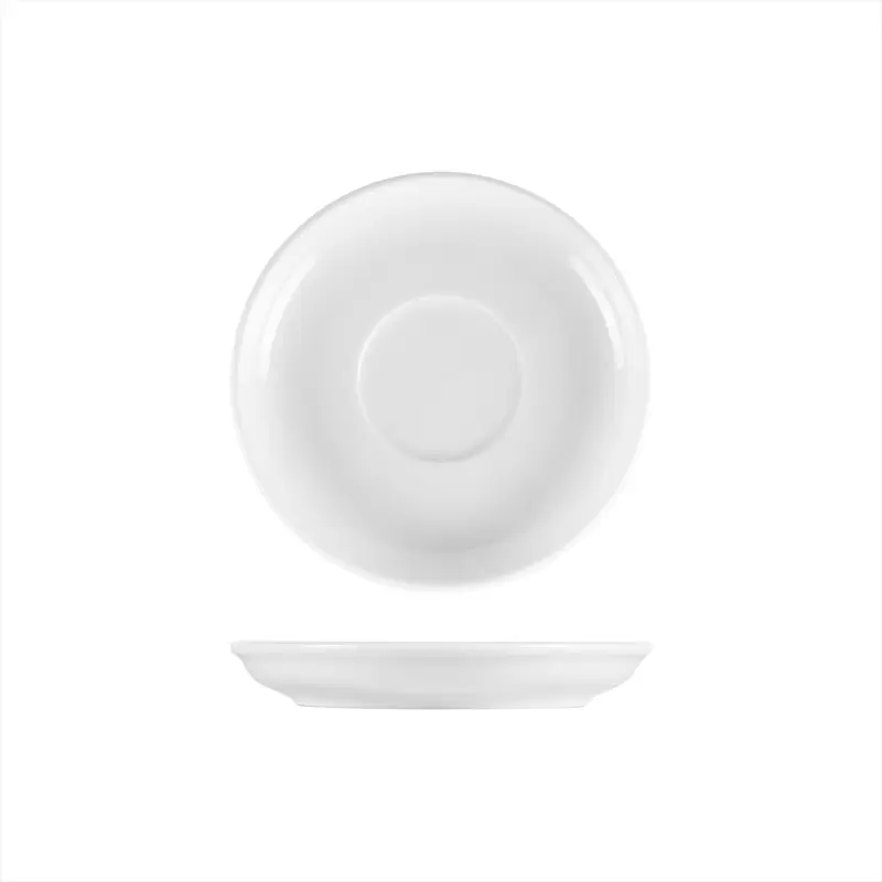 Turgla Porcelain Delta-Coupe dia.5.75" Round White Porcelain Saucer