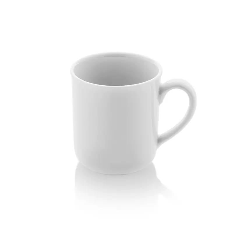 Turgla Porcelain Delta-Coupe dia.3.25" h:3.5" 10 oz. Round White Porcelain Mug