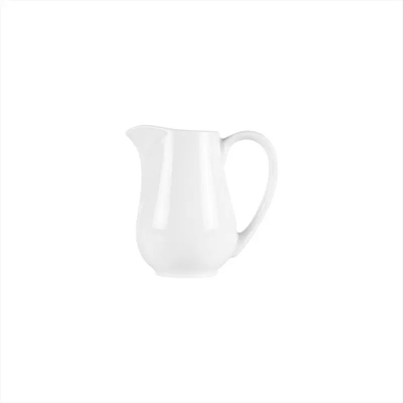 Turgla Porcelain Delta-Coupe dia.5" h:4.75" 12 oz. Round White Porcelain Creamer