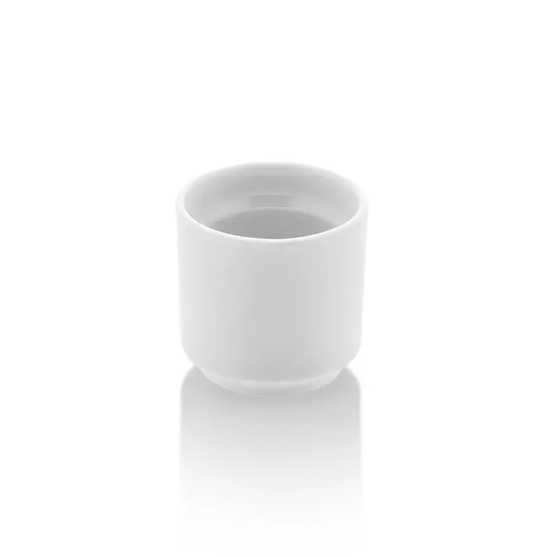 Turgla Porcelain Delta-Coupe dia.2" h:2" Round White Porcelain Cup