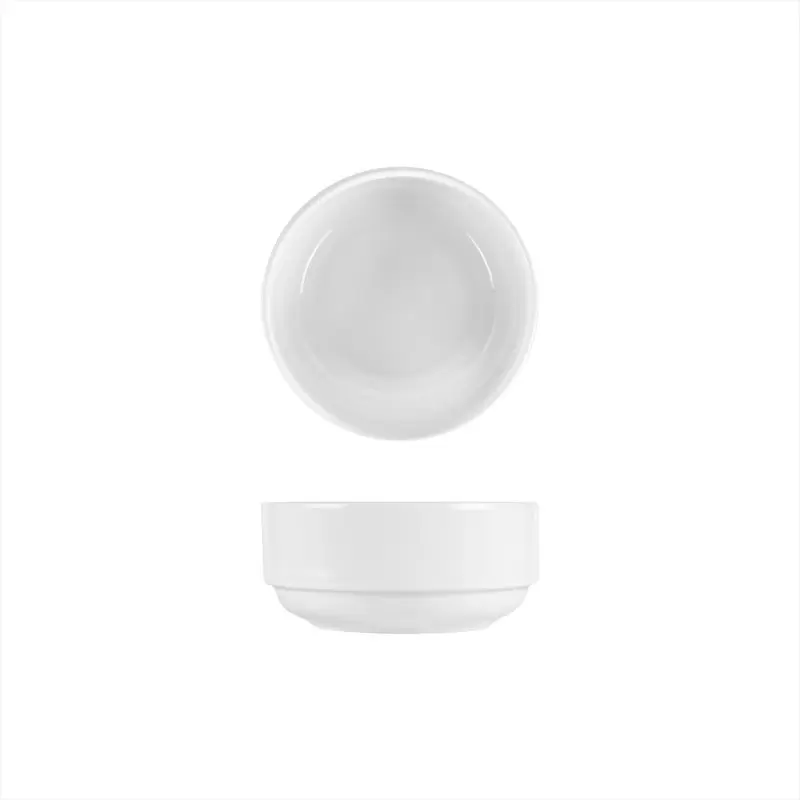 Turgla Porcelain Delta-Coupe dia.2.25" h:1" 1 oz. Round White Porcelain Ramekin