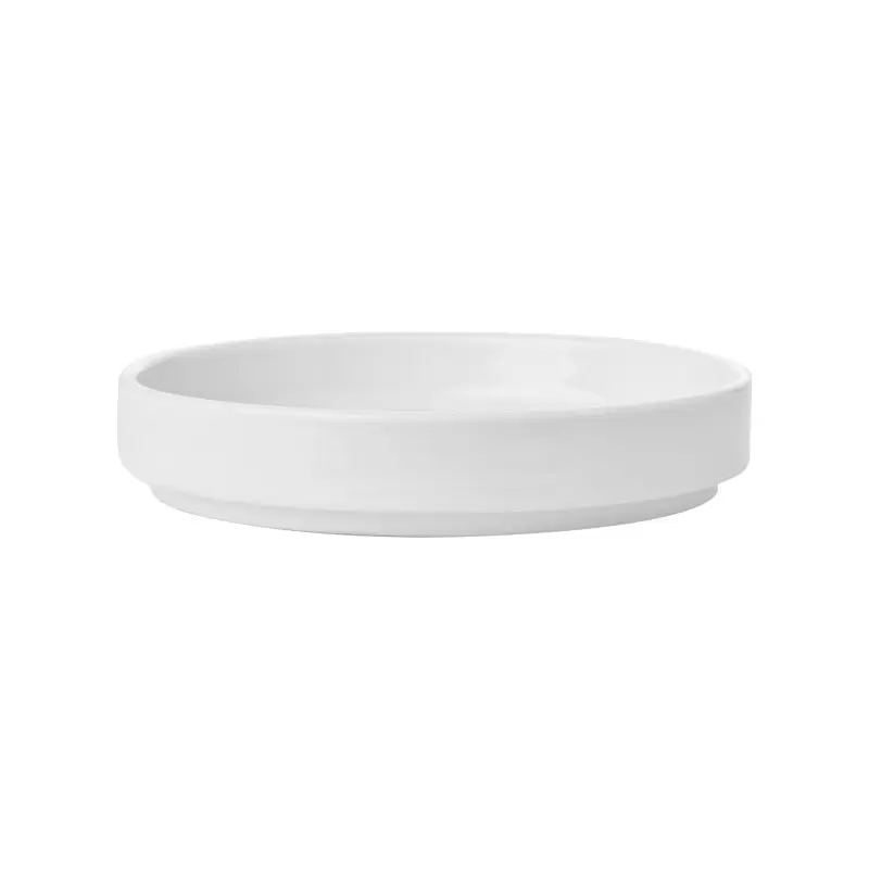 Turgla Porcelain Delta-Coupe dia.4.75" Round White Porcelain Plate