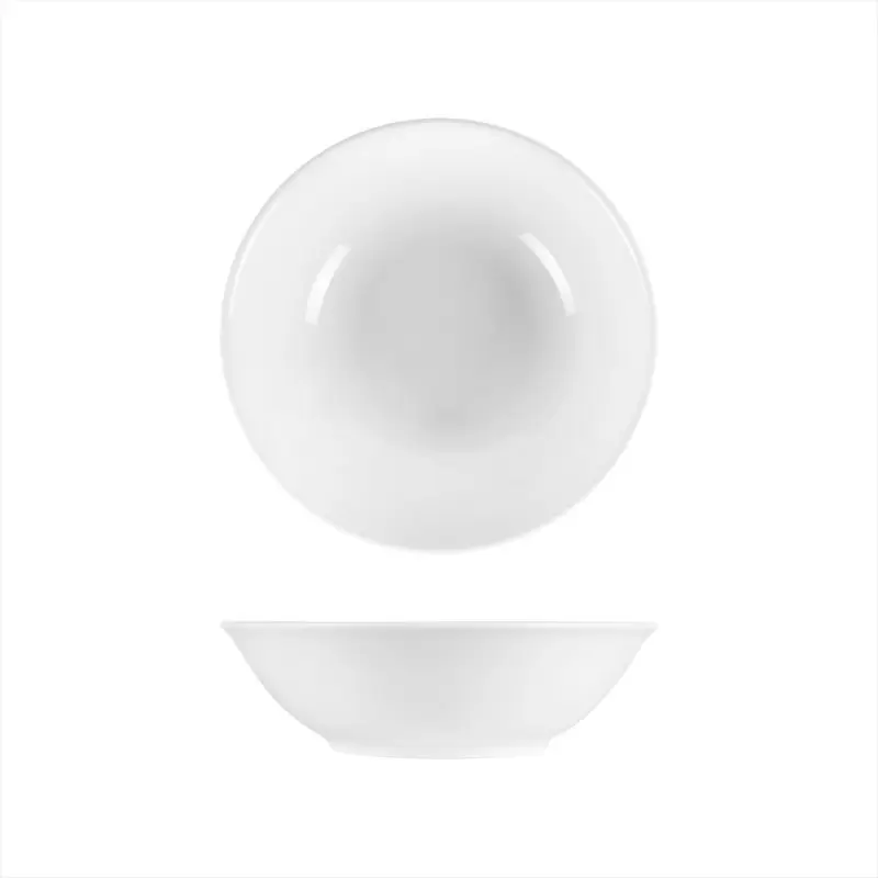 Turgla Porcelain Delta-Coupe dia.5.5" h:1.75" 10 oz. Round White Porcelain Bowl