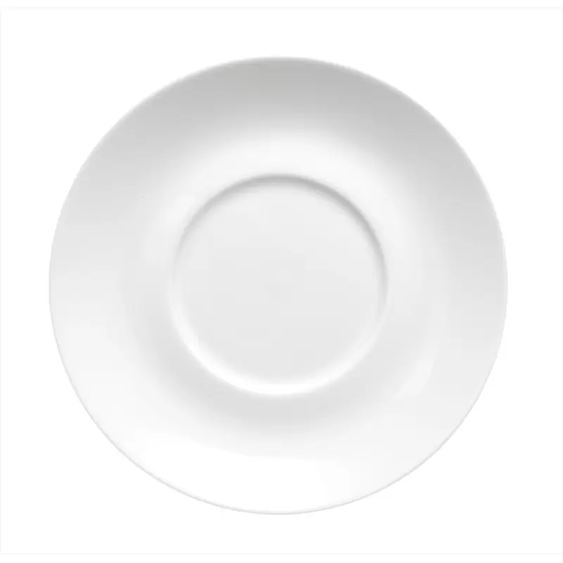 Turgla Porcelain Delta-Coupe dia.6.75" Round White Porcelain Saucer