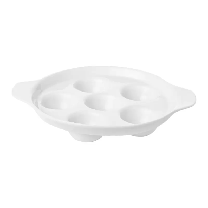 Turgla Porcelain Delta-Coupe dia.4.75" h:1.25" Round White Porcelain Oven Dish