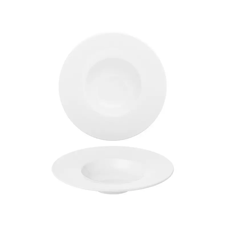 Turgla Porcelain Madrid dia.8.75" h:1.25" 6 oz. Round White Porcelain Bowl