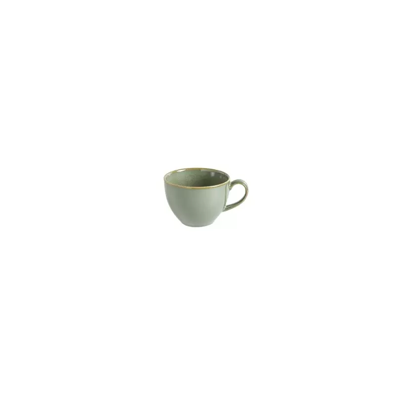 Turgla Bone China Sage dia.3.5" h:2.75" 7 oz. Round Green Porcelain Cup