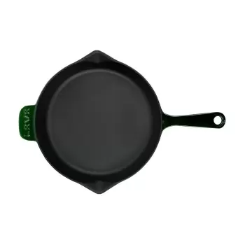 Turgla Cast Iron dia.11" h:2" Round Green Cast Iron Skillet