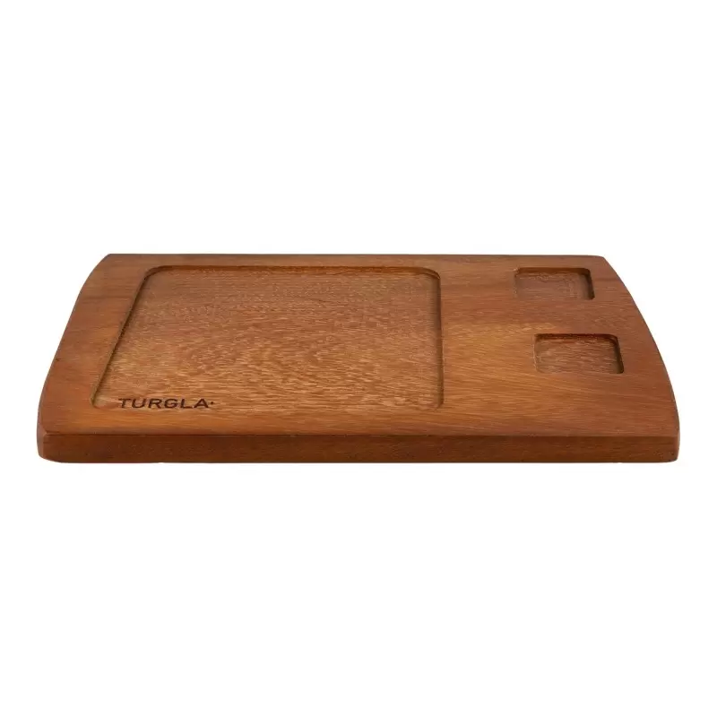 Turgla Wood 15.75" x 10.75" Rectangular Brown Wood Serving