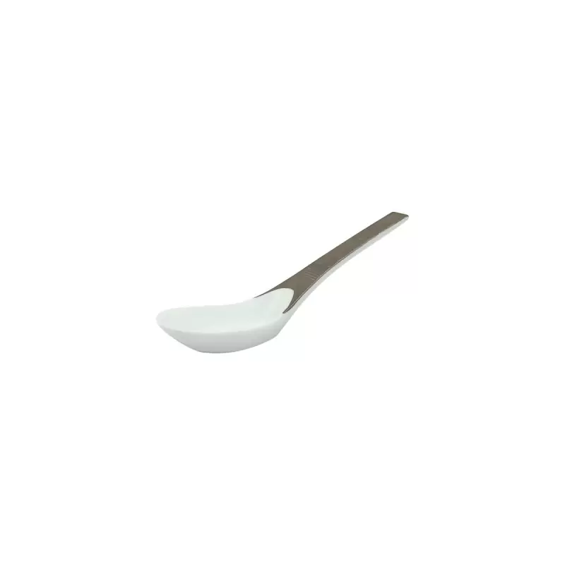 Jil Coquet Hemisphere Platinum Pattern Asian Spoon 15 cm