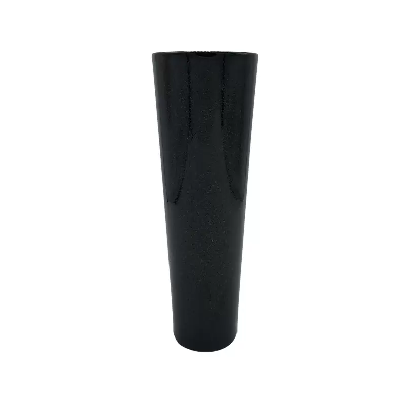 Jaune de Chrome Spangled Black Cone Vase - Large 50 cm