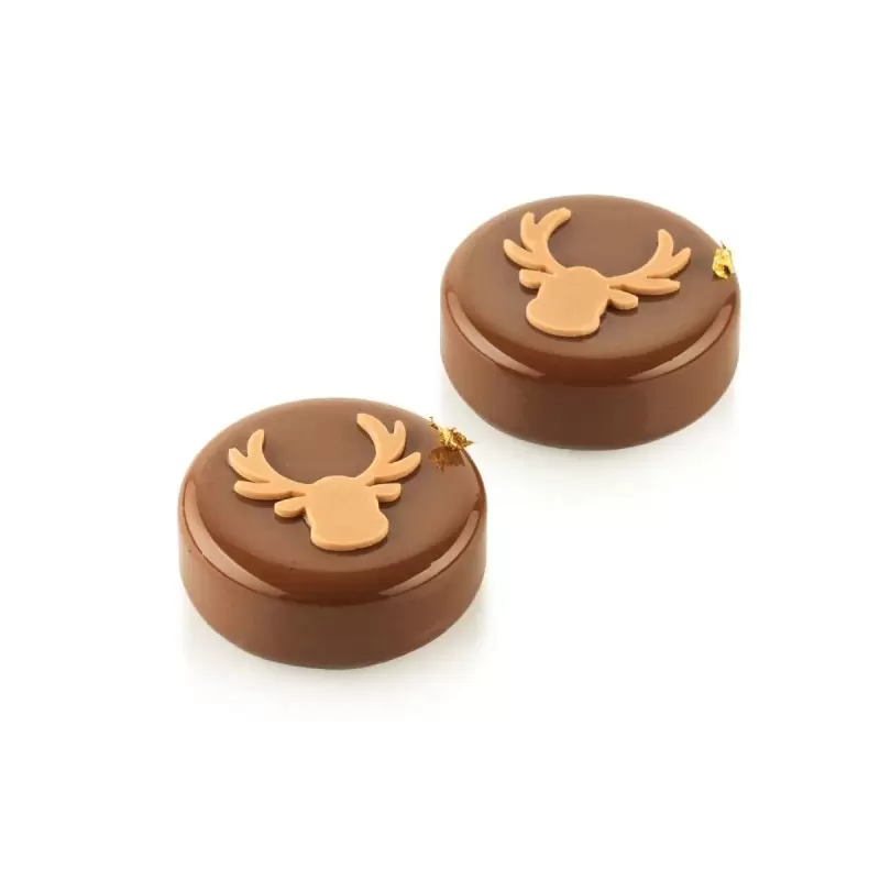 Silikomart Entremet Rudolph Chablon Mat - 40 mm x 40 mm x h 2 mm - 24 cavity