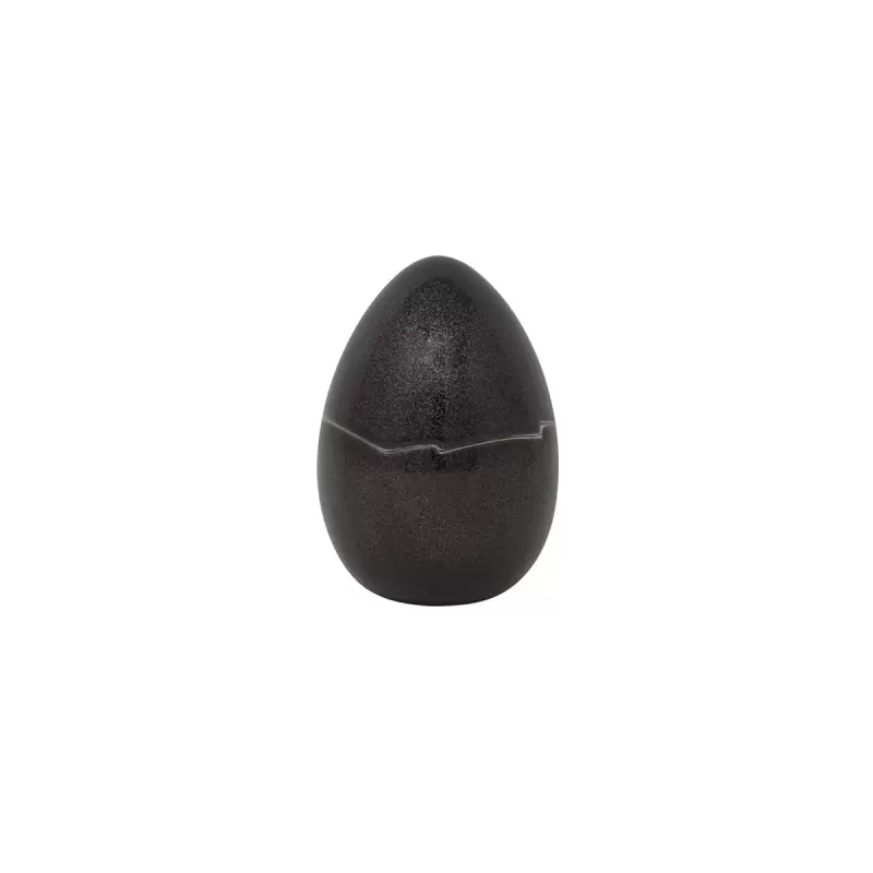 Jaune de Chrome Spangled Black Porcelain Egg - Small 10 x 7 cm