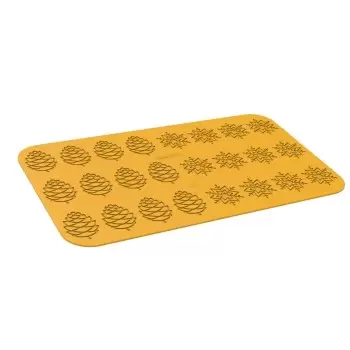 Silikomart Naturae Inverno Winter Pine Cone and Snowflake Decoration Silicone Mold - 24 cavity