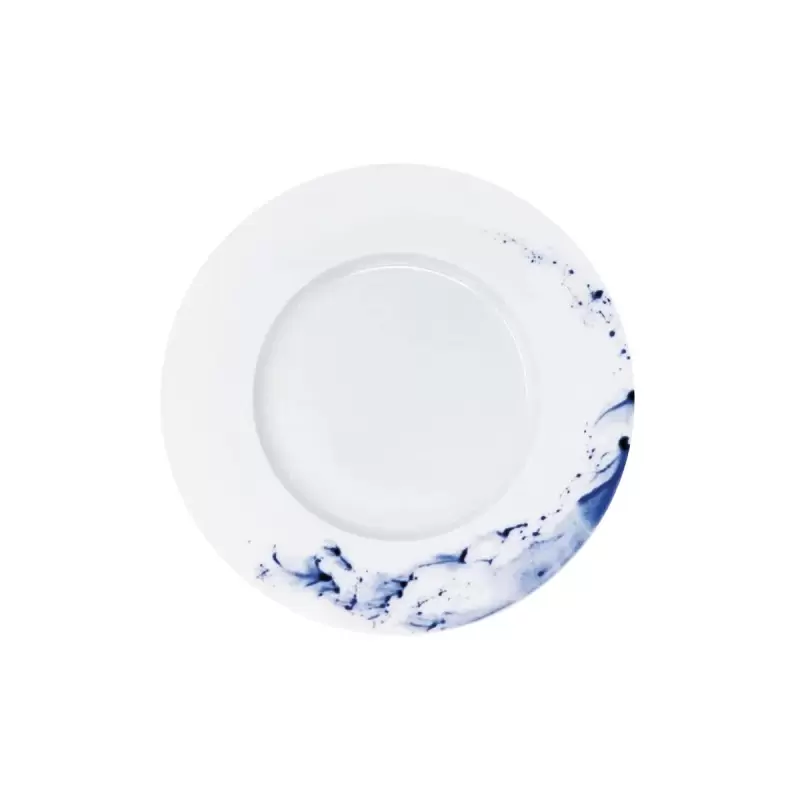 Jaune de Chrome Blue Impression Dessert Plate 23 cm