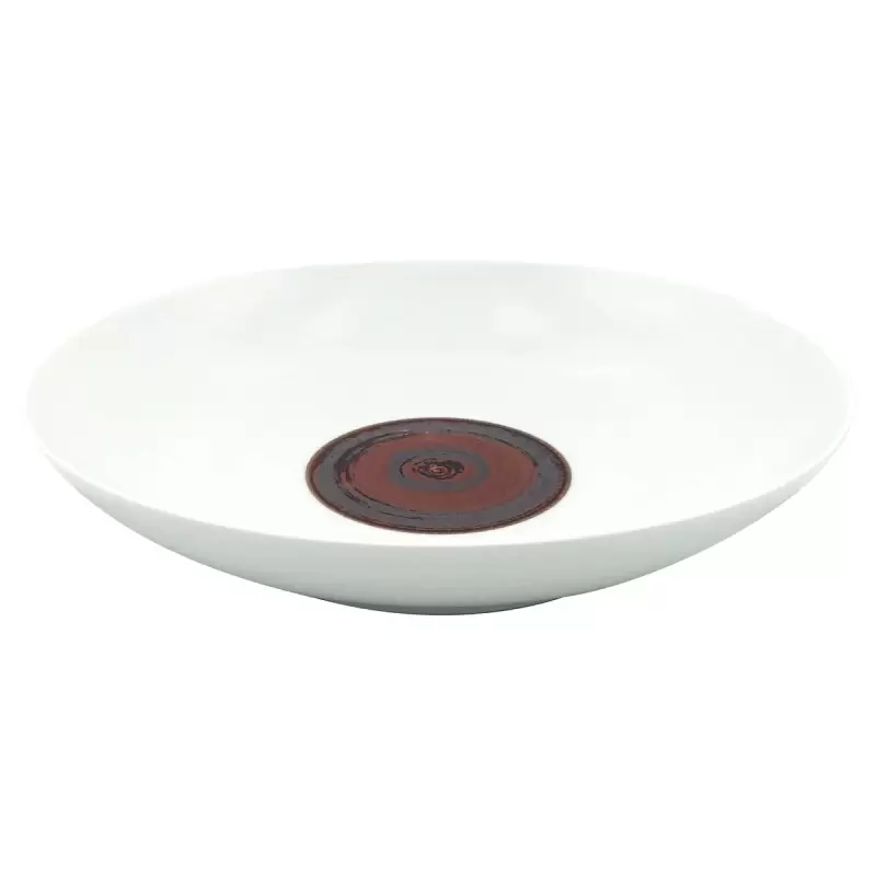 Jaune de Chrome Tellure White Flat Dish - Maxi 35 cm