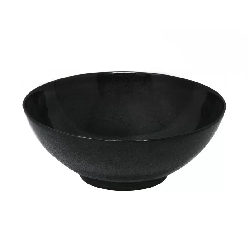 Jaune de Chrome Spangled Black Salad Serving Bowl - Large 28 cm