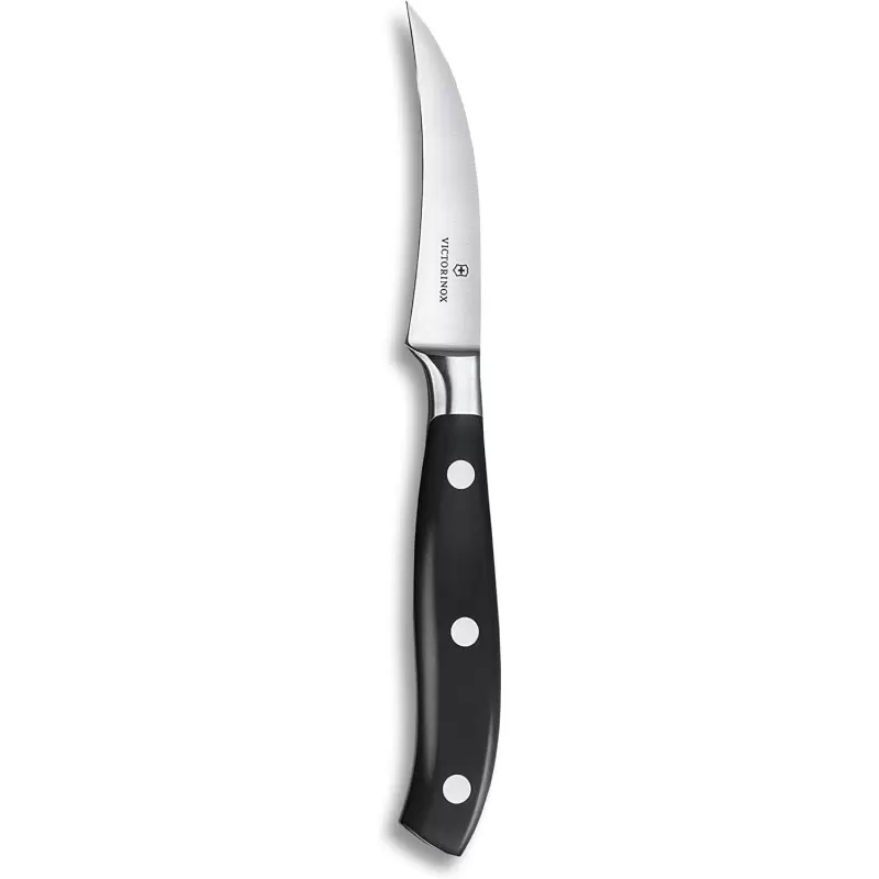 Victorinox Grand Maitre Black Paring Knife, Forged, 3" Shaping, Spear Point Blade Black