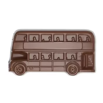 Polycarbonate Double Decker Bus Chocolate Mold - 38 mm x 20 mm x h 8mm - 6gr - 24 cavity