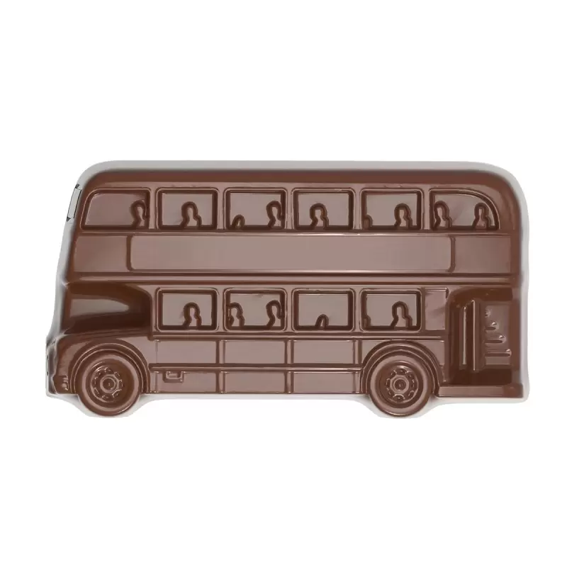 Polycarbonate Double Decker Bus Chocolate Mold - 38 mm x 20 mm x h 8mm - 6gr - 24 cavity