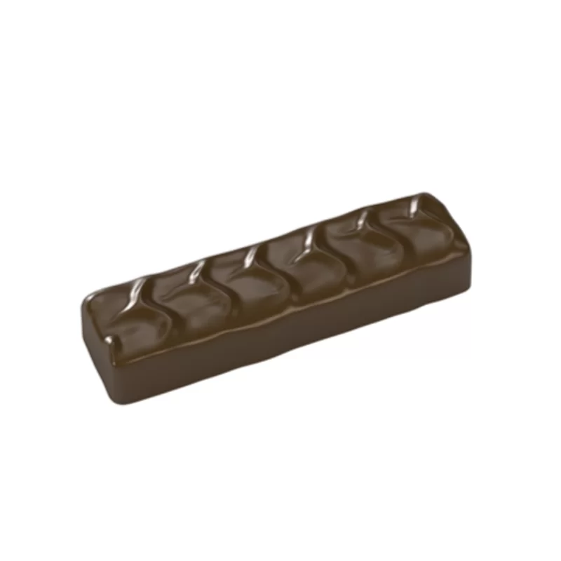 Polycarbonate Individual Dubai Chocolate Tablet Bar Mold - 93 x 27 x 15 mmmm - 37gr - 1x7 Cavity