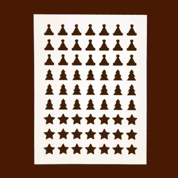 Small Christmas Tree Decoration Silicone Stencil Chablon Mat - 36 mm x 35 mm - 48 cavities