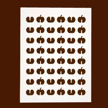 Pumpkin Clips Decoration Silicone Stencil Chablon Mat - 34mm x 36mm - 48 cavities