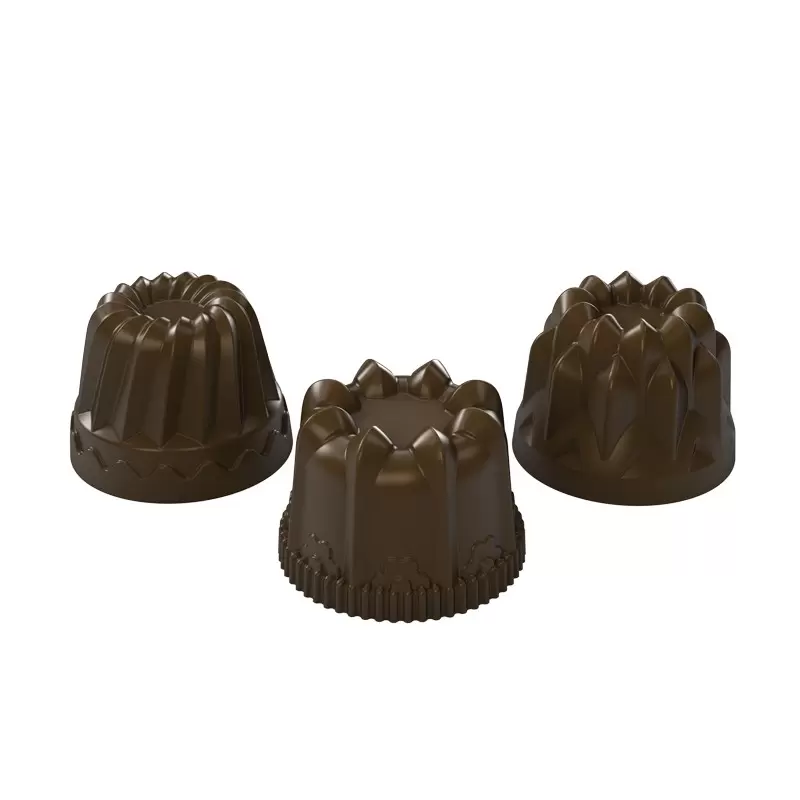 Polycarbonate Canneles Chocolate Mold - 0 28 mm x 21 mm - 10gr - 32 cavity