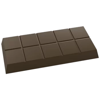 Polycarbonate Candy Bar Block Chocolate Mold - 155 mm x 74 mm x 16 mm - 202gr - 4 cavity