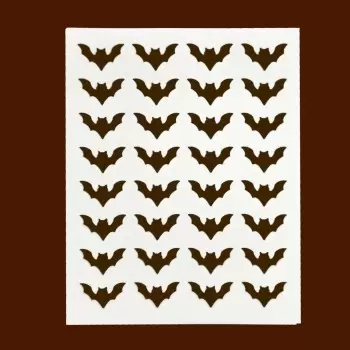 Bat Decoration Silicone Stencil Chablon Mat - 62mm x 38mm - 32 cavities