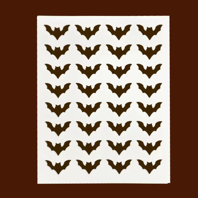 Bat Decoration Silicone Stencil Chablon Mat - 62mm x 38mm - 32 cavities