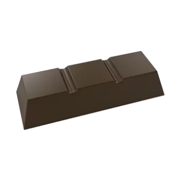 Polycarbonate Triple Block Chocolate Snack Bar Mold - 63 mm x 23 mm x 12 mm - 17gr - 15 cavity