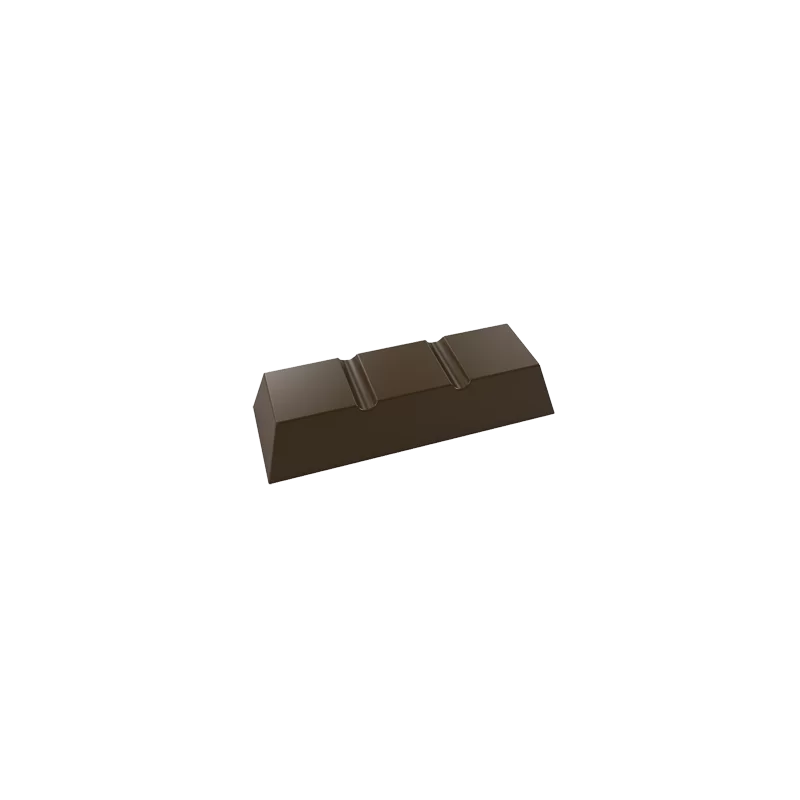 Polycarbonate Triple Block Chocolate Snack Bar Mold - 63 mm x 23 mm x 12 mm - 17gr - 15 cavity