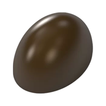 Polycarbonate Smooth Oval Egg Chocolate Mold - 34 mm x 24 mm x 20 mm - 10gr - 32 cavity