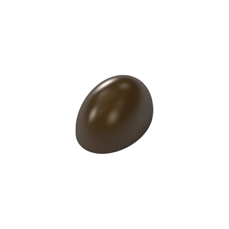 Polycarbonate Smooth Oval Egg Chocolate Mold - 34 mm x 24 mm x 20 mm - 10gr - 32 cavity