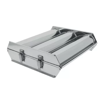 Triple Round Stainless Steel Tritoast Bread Mold - 3 Channels - 30 cm - Ø 7 cm