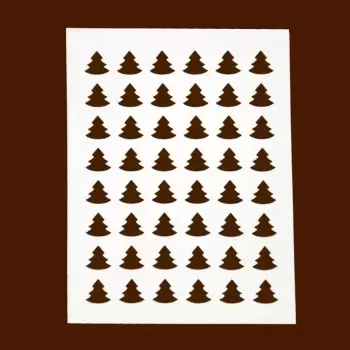 Small Christmas Tree Decoration Silicone Stencil Chablon Mat - 36 mm x 35 mm - 48 cavities