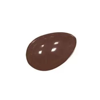 Polycarbonate Smooth Oval Egg Chocolate Mold - 44 mm x 64 mm - 25gr - 10 cavity